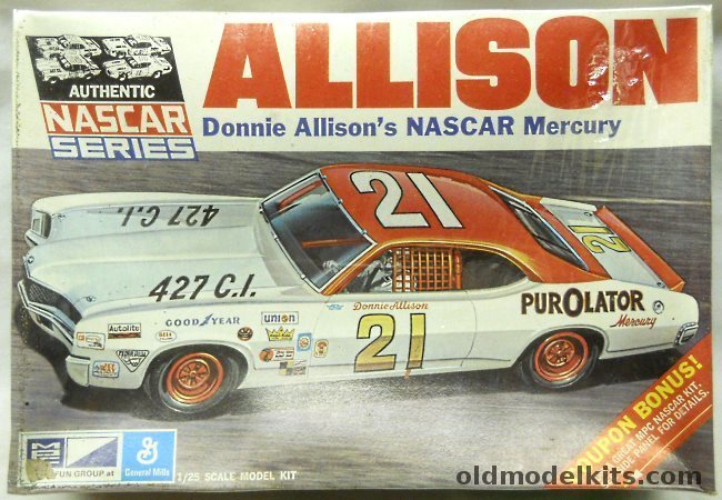 MPC 1/25 Donnie Allison NASCAR Mercury Cyclone, 1-1704-225 plastic model kit